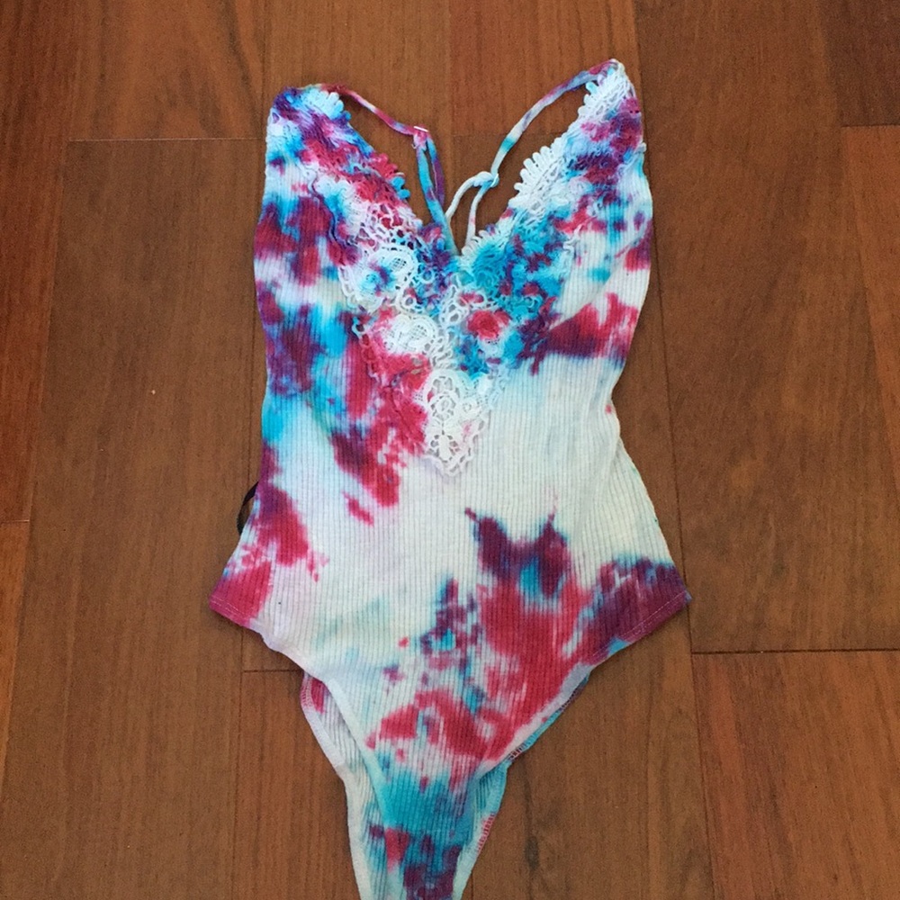 Tie dye handmade bodysuit